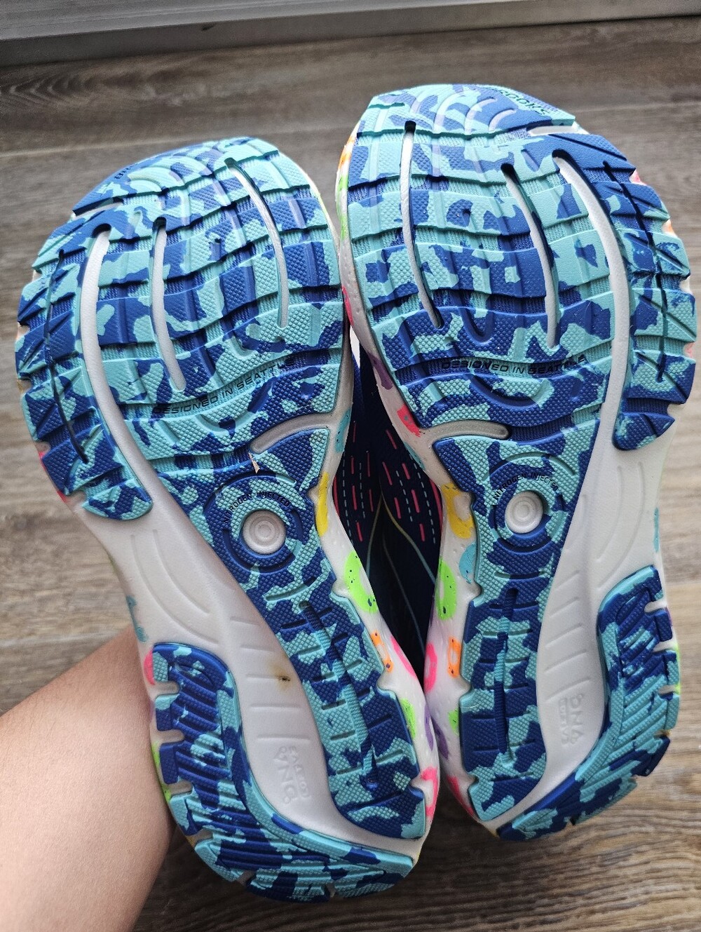Woman's Brooks Glycerin 20 Tennis Shoes with Fruit Loops Design - Picture 7 of 8